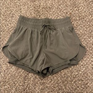 Women's Green 90 degree Athletic Shorts